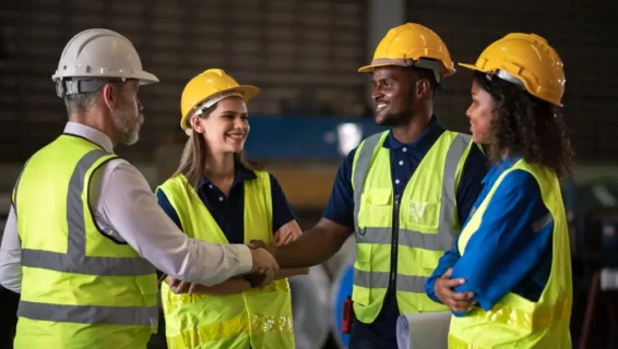 Employees attending a workplace safety training session