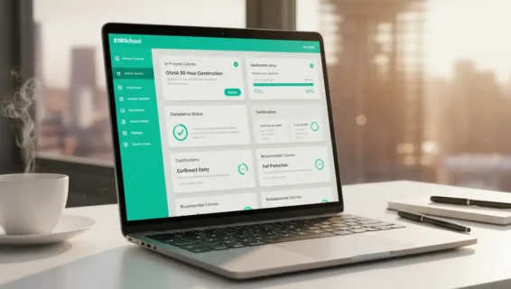 Employees accessing EHSSchool OSHA training online